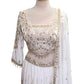 Size 12 / 38" Bust - Off White - Ready Made Lehenga Set - UK Stock - 24h Dispatch - KTC2501 59 TP 0125
