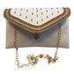 Cream - Rich Silky Antique Embroidered Clutch Bag - AY253 10Rp24