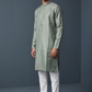 Sea Green - Banarasi Handloom Brocade Mens Indian Kurta set with Trousers - UK Stock - Weddings / Walimas , Sangeet, Diwali, Eid, Mehndi / Henna - VEE2509 VR