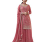 Coral - Simple / Classy Ladies Indian Palazzo Trousers Suit with Printed Dupatta - Size 16 (42") - VF66844 TK1024