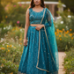 Size 14 / 40" Bust - Tuquoise Blue - Ready Made Lehenga Set - UK Stock - 24h Dispatch - KTC250626 TY