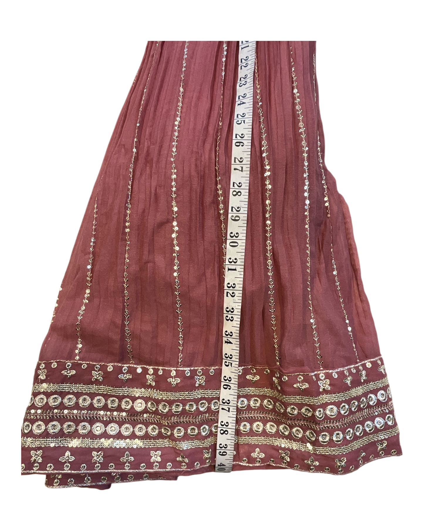 SALE! SALE! Size 12 - Dusty Pink - Ready Made Lehnga Set - Haldi / Mehndi / Weddings - UK Stock - 24h Dispatch - PC2604 VT
