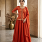 UK 12 / 38" - Orange - Ladies Sharara / Palazzo Trousers Suit - UK Stock - Sangeet / Henna / Weddings - DIL8640 TP