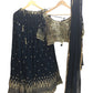 Teal Blue Ready Made Lehenga Set - Size 14 - 40"(Loosen up tp 16) ) UK Stock - 24h Dispatch - KTC2409  JA 0324