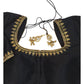 Black - Dupion Silky Saree / Lehenga blouse - 38" Bust (UK 12) Can be let out to size 16  - KP272 01Hp25