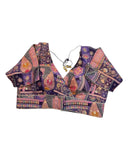 Lilac / Purple - Banarasi Brocade Saree / Lehenga blouse - 42" Bust (UK 16) Can be let out to size 18  - VFJ204 01KP25