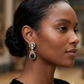 Navy Blue - Small - Antique Gold Finish Traditional Earrings - Bollywood - Weddings - 15ER715 07J26