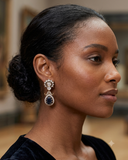 Navy Blue - Small - Antique Gold Finish Traditional Earrings - Bollywood - Weddings - 15ER715 07J26