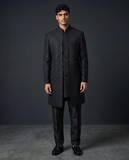 Classic Black - Mens Double Layered Sherwani / Indo-Western - Fantastic Value - KCS6625 06TT26