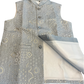 Silver Grey - Rich All Over Embroidered - Mens Indian Waistcoat - UK Stock - 24 hr Dispatch - KCS4088 06VV26