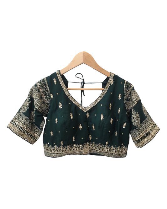 Amazing value  Bottle Green Lehenga Set - Size 12(38") - UK Stock - 24h Dispatch - SWA2403 JV 0324