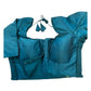 Dark Rama Green / Teal - HYBRID Silky Saree blouse - With Elastic on both side for Great fit - Size 36",38", 40" S M L  - VAM1216 Ap