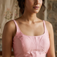 40" / UK 14 - Baby Pink - Silky Designer Saree blouse with cups,  Sleeveless - UK Stock - Quick Delivery - RNK - R651-H
