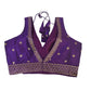 Purple - Dupion Silky Saree / Lehenga blouse - 38" Bust (UK 12) Can be let out to size 16  - AF2406 H 0324