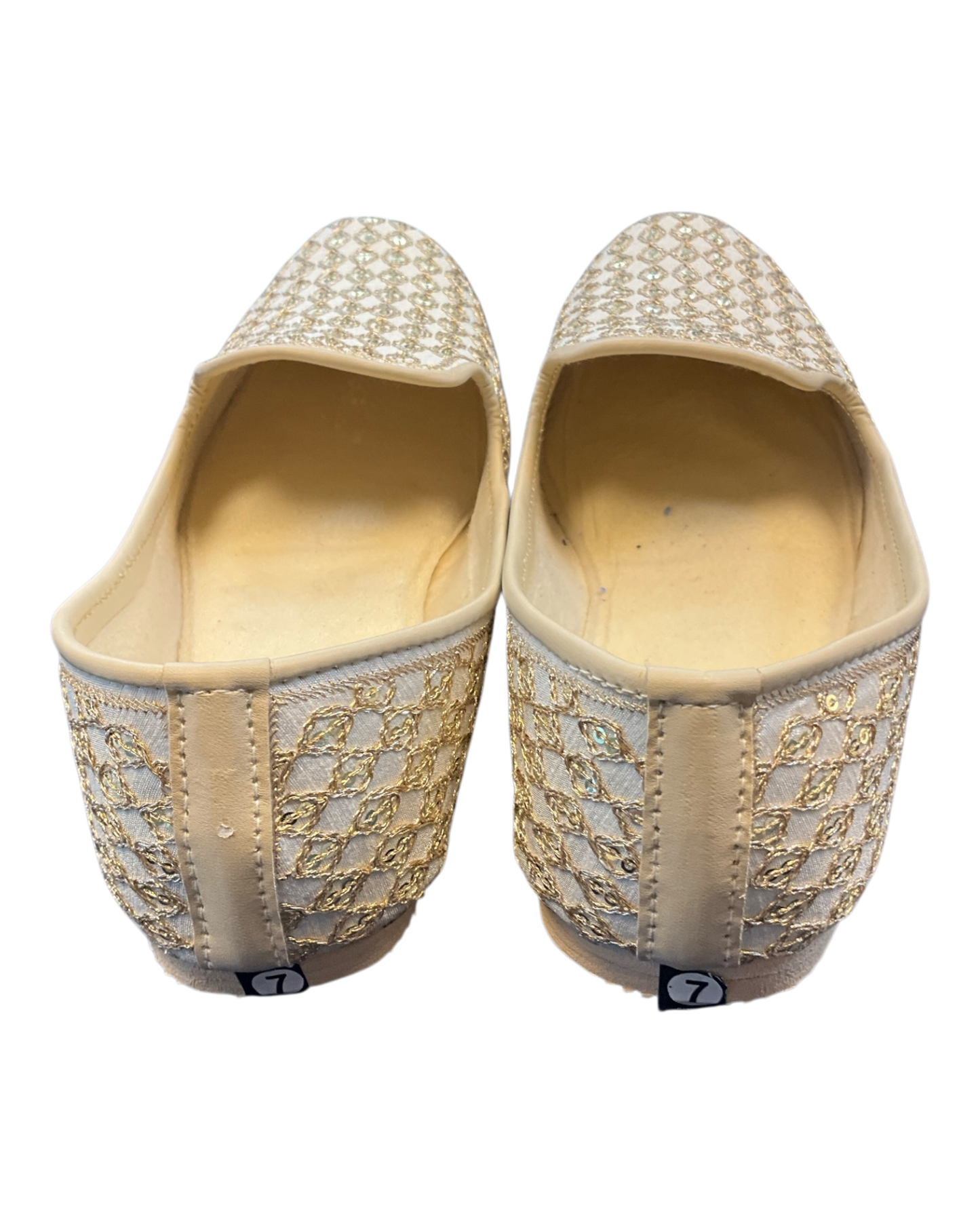 Cream Embroidered - Loafer Style Mojri - Indian Mens shoes - Mojari , Khossay -  Sherwani / Kurta - PAL2602 C (Copy)