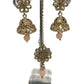 Peach - Medium - Antique Gold Finish Necklace Set with Earrings - DAJ531 KY 0724