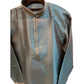 Dark Teal - Silky Mens Indian Kurta set - UK Stock - Ideal to Pair with a Waistcoat - VEE2483 KH