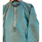 Light Turquoise Blue - Banarasi Handloom Brocade Mens Indian Kurta set - UK Stock - Weddings / Walimas , Sangeet, Diwali, Eid, Mehndi / Henna - VEE2532 KR