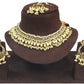 Gold / Neutral - Large Size Antique Gold Finish Necklace Set with Earrings - JE19  C 0424