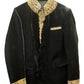 SALE! Black - Designer Suede / Velvet Mens BandhGala / Prince / Chinese Collar Jacket - Fantastic Fit -  PC2614