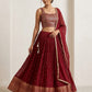 SALE ! Size UK 12 (38") Maroon - Lehenga Set - Mehndi / Sangeet / Bridesmaids / Weddings / Garba  - UK Stock - 24h Dispatch - KTC30 04JY23
