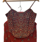 UK 10-12 / 36"- 38" - Burnt Orange / Rust - Designer Ladies Indian Short Corset / Tie Back Top Palazzo Trousers Suit - UK Stock - 2/3 days delivery - VMK Tarini AP