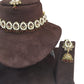 Maroon - Medium Size Antique Gold Finish Necklace Set with Earrings - RAK122  R 0424