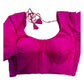 Hot Pink / Fuchsia - HYBRID Silky Saree blouse - With Elastic on both side for Great fit - Size 36",38", 40" S M L  - VAM1216 Ap
