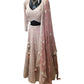 Dusty Pink - Delicately Embroidered Chiffon Designer Lehenga Set - UK 12-16 - UK Stock - 24h Dispatch - NE2401 CP 0724