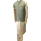 Pista Green - Handloom Dupion Silk Mens Waistcoat - DL2302 KKp1023