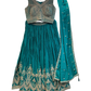 Size UK 12 (38" Bust) Adjustable to Size 14 - Turquoise - Silky Lehenga Set - Mehndi / Sangeet / Bridesmaids / Weddings / Garba  - UK Stock - 24h Dispatch - JF3349 05PA26