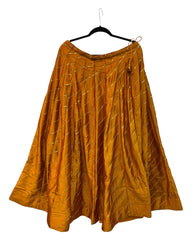 Amber Yellow -  Dupion Silk Lehenga Set - Size UK 12 (38