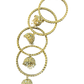 Mirror Work Zhumki Dangle - Antique Gold Finish Bangles Set (Set of 4) - UK stock - SM, M, L, XL AE2602 06P26