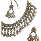 Clear - Medium - Antique Gold Finish Necklace Set with Earrings - RAK185 Cp 0724