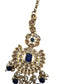Navy Blue - Large - Antique Gold Finish Traditional Tika Head piece - Bollywood - Weddings - PRI1773  11V24