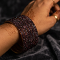 Wine - Set of 8 Stone Bangles -  M to XXL - HAN2601 07Ka26
