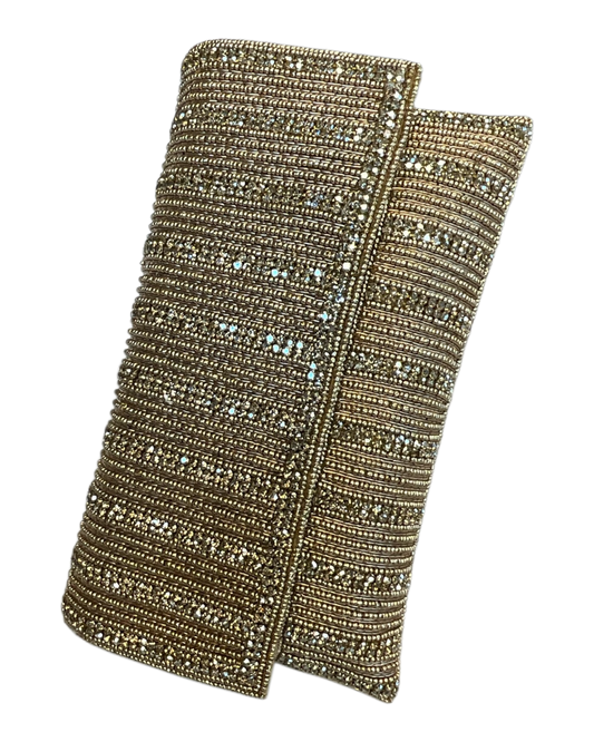 Rose Gold - Rich Hand Embroidered Clutch Bag / Handbag -Bollywood / Weddings - JS32 04KP26