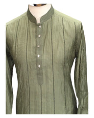 Sage Green - Designer Mens Indian Kurta Set - Weddings / Walimas , Sangeet, Eid, Mehndi / Henna - HHF2414 09KR24