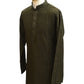 Henna Mehndi Green - Rich Sequins Lucknowi Chiffon Mens Indian Kurta Set with Smart Pants - Weddings / Walimas , Sangeet, Eid, Mehndi / Henna - SHU2501 KC 0325