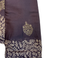 Dark Wine - Chiffon Printed Saree with Blouse Piece - UK stock - 24hr Dispatch - LTF105 07KT26