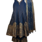 Size 20 (46") - Navy Blue - Designer -  Ladies Long Top Anarkali Trousers Suit - VMK Bandhan CY
