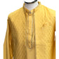 Haldi Yellow - Mens Kurta Set with Rich Brocade Waistcoat  - SHU2507 TY 0325