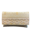 Gold - Handloom Brocade Clutch Bag / Handbag -Bollywood / Weddings - JS16c 06A26