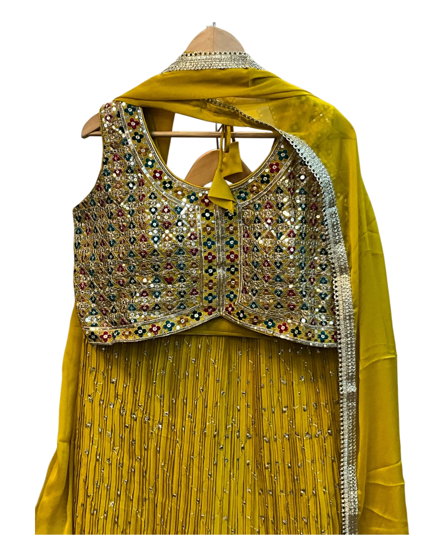 SALE! SALE! Size 14 - Yellow Ready Made Lehnga Set - Haldi / Mehndi / Weddings - UK Stock - 24h Dispatch - PC2602 XX