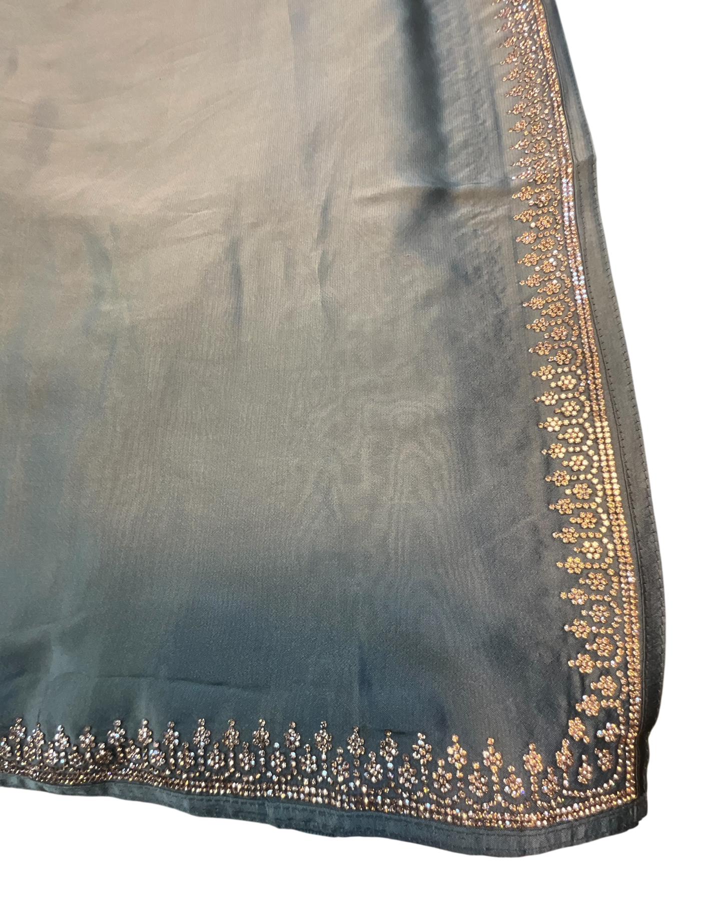 Sea Green - Saree with Thread / Stone Embroidery and Blouse Piece - UK stock - 24hr Dispatch - SP2620 KC