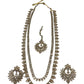 Antique Gold & Stones - Antique Gold Finish Long Necklace set - Bollywood - Weddings - AE2420 11VK24