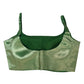 Green - Rich Banarasi Thin Strap Designer Saree blouse with cups, 38" - UK Stock - Quick Delivery - RNK - R651- H