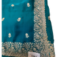 Turquoise - Saree with Thread / Stone Work and Blouse Piece - UK stock - 24hr Dispatch - SP2617 VK