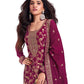 Magenta - Simple / Classy Silky Ladies Indian Salwar Suit with Rich Dupatta - Available in Sizes 10,14 & 18 - VF69186 TY 0924