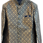 Navy Blue - Rich Banarasi Briocade Mens Sherwani Set with Smart Pants - Weddings / Walimas , Sangeet, Eid, Mehndi / Henna - SHU2601 TV 0526